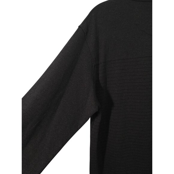 Van Heusen Men's Black Half-Zip Long Sleeve Pullover Sweatshirt L/G Size - Picture 12 of 15